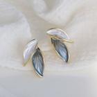 Leaf Drop Earring 1 Pair - Copper Plating Gold & 925silver Earring - One Size