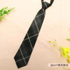 Plaid Neck Tie Jk047 - Black - One Size