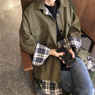 Reversible Plaid Shirt Jacket