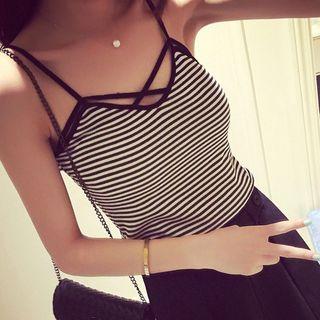 Cropped Cross Front Camisole Top