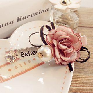 Floral Faux Pearl Hair Clip