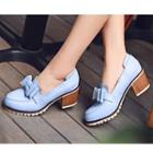 Bow Chunky Heel Loafer