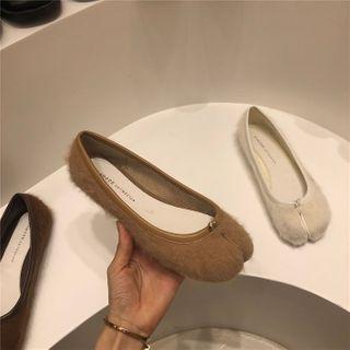 Faux Fur Tabi Flats