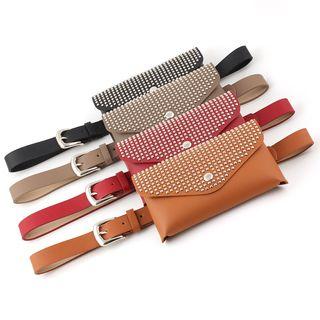 Set: Belt + Embellished Waist Bag