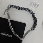 Titanium Steel Chain Necklace Silver - One Size