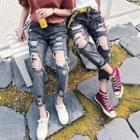 Couple Matching Rip Cropped Jeans