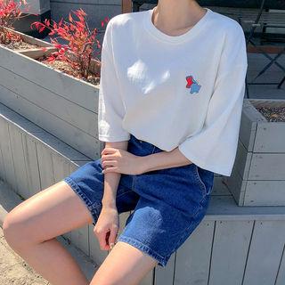 Hippo-printed Loose-fit T-shirt