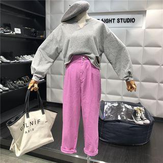 Set: Ripped Pullover + Straight Fit Pants