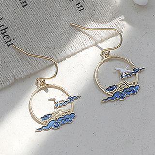 Crane Hoop Earring / Clip-on Earring