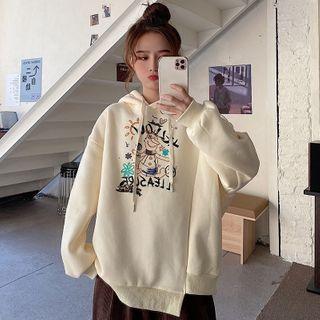 Irregular Cartoon Print Hoodie