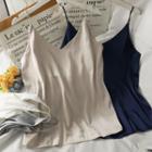 Plain V-neck Loose Top In 5 Colors