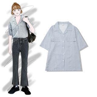Striped Short-sleeved Shirt