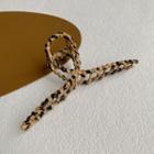 Leopard Print Hair Claw Khaki - One Size