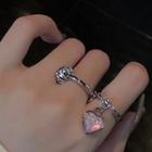 Heart Charm Open Ring / Ring / Set