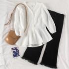 Bell Sleeve Blouse / Wide Leg Pants