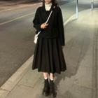 Single Breasted Coat / Midi A-line Skirt