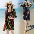 Print Mesh Beach Cover-up