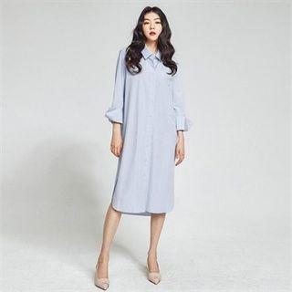 Big-pocket Front Shirtdress