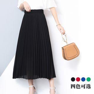 Chiffon Midi Accordion Pleat Skirt