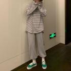 Long Sleeve Striped Tee / Sweatpants
