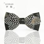 Dotted Feather Bow Tie