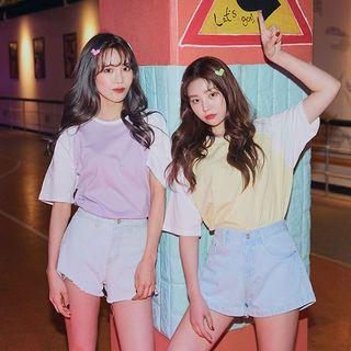 Raglan Short-sleeve Cotton T-shirt
