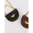 Chain Croc-grain Belt Bag