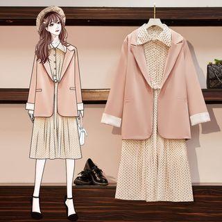 Set Of 2: Blazer + Floral Dress