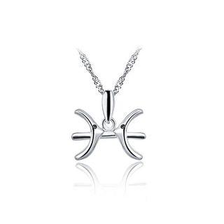 925 Sterling Silver Twelve Constellation Pisces Pendant With Necklace