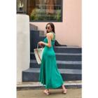 Sleeveless Cross-back Maxi Dress