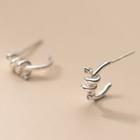 Wrap Around Sterling Silver Earring 1 Pair - Silver - One Size
