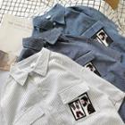 Print Pinstriped Short-sleeve Shirt