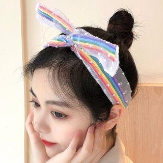 Striped Mesh Headband