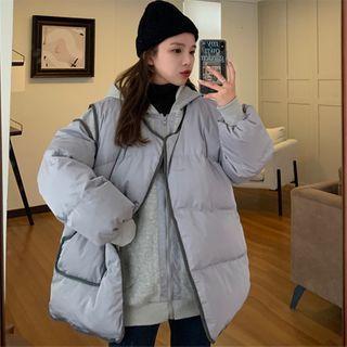 Padded Zip-up Vest / Zip-up Hooded Jacket