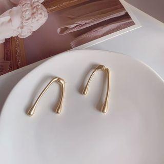 Alloy Dangle Earring Stud Earring - 1 Pair - S925 Silver Stud - Gold - One Size