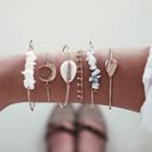 Set Of 7: Alloy / Shell Bracelet (assorted Designs) 1 Pc - 8199 - One Size