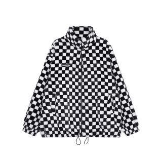 Checkerboard Fluffy Jacket