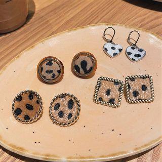 Leopard Print Fabric Earring (various Designs)
