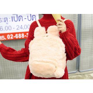 Plain Furry Backpack