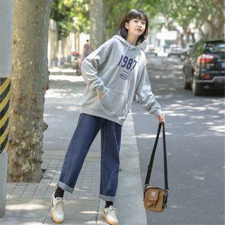 Numbering Hoodie / Straight-cut Jeans