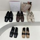 Square-toe Bow Flats (various Designs)