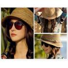 Woven Linen Straw Hat Ginger Yellow - 57cm