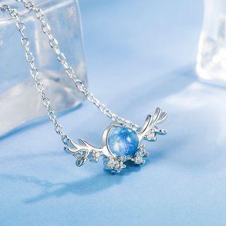 Deer Rhinestone Alloy Bracelet Silver - One Size
