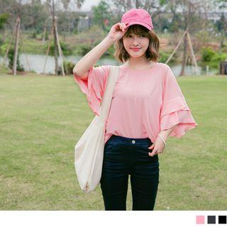 Flutter Sleeve Plain Top