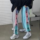 Couple Matching Reflective Side Butterfly Print Pants