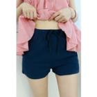 Petite Size Drawstring-waist Cuff-hem Shorts
