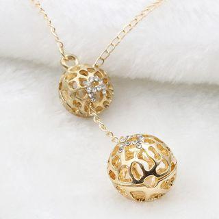 Cutout Ball Necklace