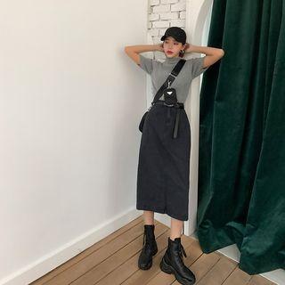 Pocket-side Long H-line Skirt