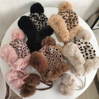 Pompom-accent Aviator Hat