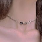 Alloy Rose Choker / Bracelet / Set